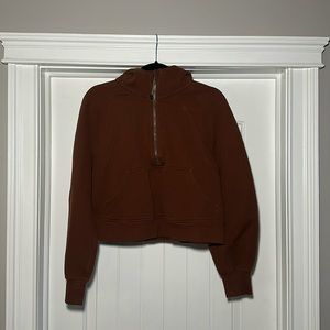 Lululemon Brown Scuba Hoodie Half Zip